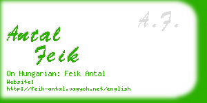 antal feik business card